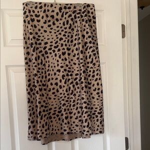 Leopard Print Midi Skirt